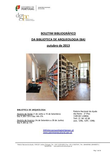 Bol. Bibl. 10 - Outubro 2013.pdf - Universidade de Coimbra