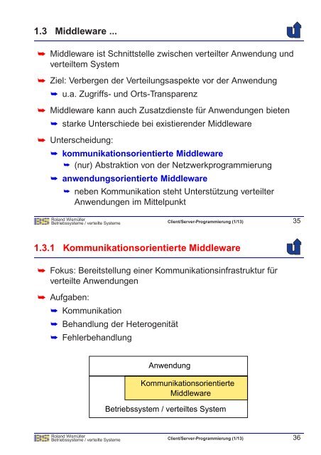 2 auf 1 - Betriebssysteme und verteilte Systeme