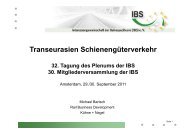 PrÃ¤sentation Transeurasien Transportmarkt - (IBS) eV