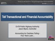 E-470 Public Highway Authority Jason Myers, Controller Accounting ...