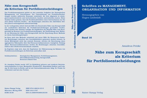 NÃ¤he zum KerngeschÃ¤ft als Kriterium fÃ¼r ... - EconBiz