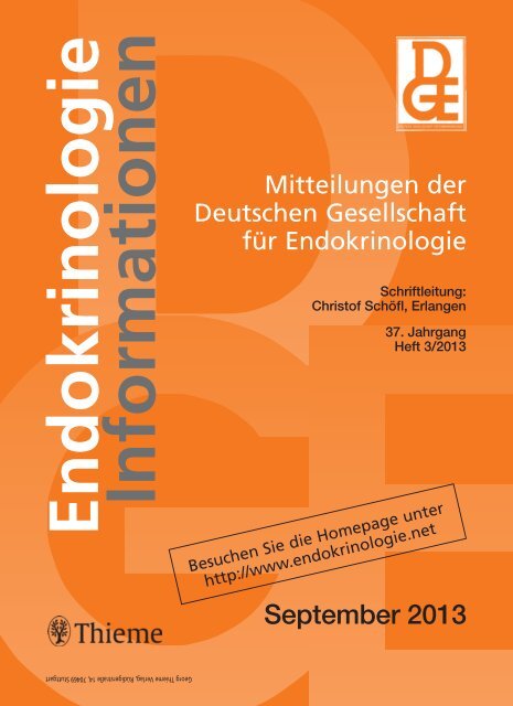 Heft 3/2013 - Deutsche Gesellschaft fÃ¼r Endokrinologie