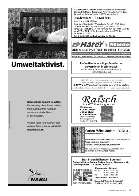 Mitteilungsblatt KW 19/2013 - Gemeinde Winterbach