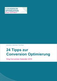 24 Tipps zur Conversion Optimierung (PDF) - iBusiness