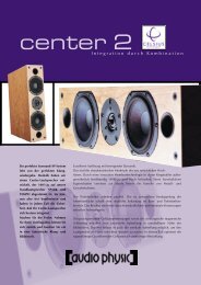 Celsius Center flyer german/english - Audio Physic