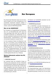 Der Europass - ibw