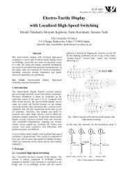 Electro-Tactile Display with Localized High-Speed ... - Tachi Lab