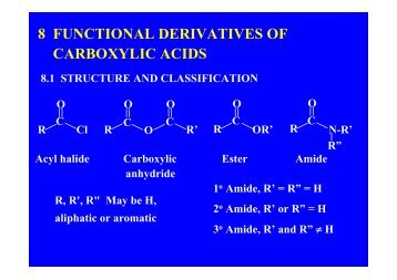 8 FUNCTIONAL DERIVATIVES OF CARBOXYLIC ACIDS