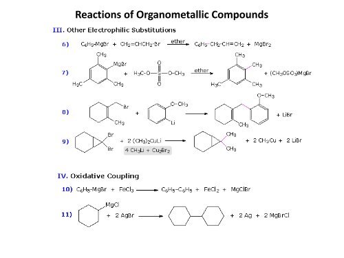 Organometallic compounds