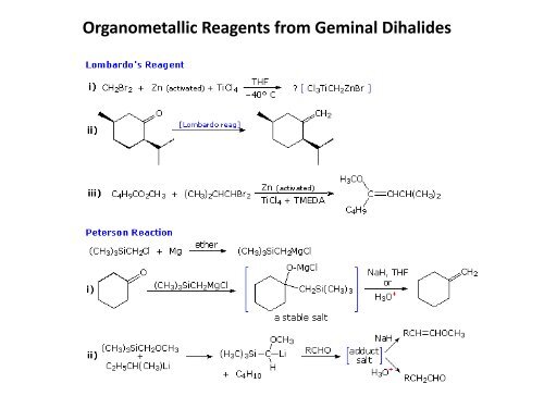 Organometallic compounds