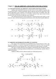 Chapter 2. POLAR ADDITION AND ELIMINATION REACTIONS