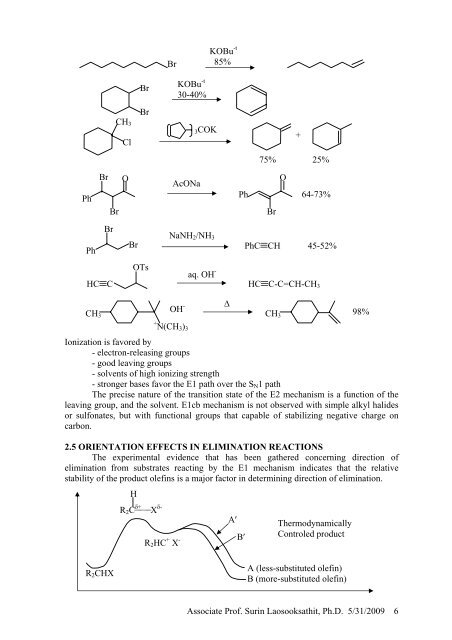 Chapter 2. POLAR ADDITION AND ELIMINATION REACTIONS