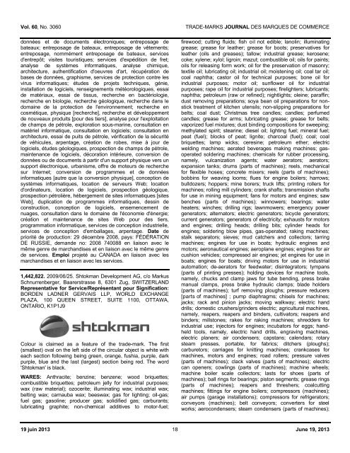 19 juin 2013 — Vol. 60, No. 3060 June 19, 2013 ... - Industrie Canada