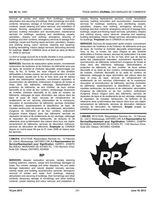 19 juin 2013 — Vol. 60, No. 3060 June 19, 2013 ... - Industrie Canada