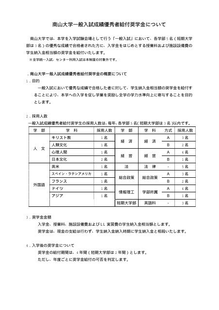 入試 南山 大学