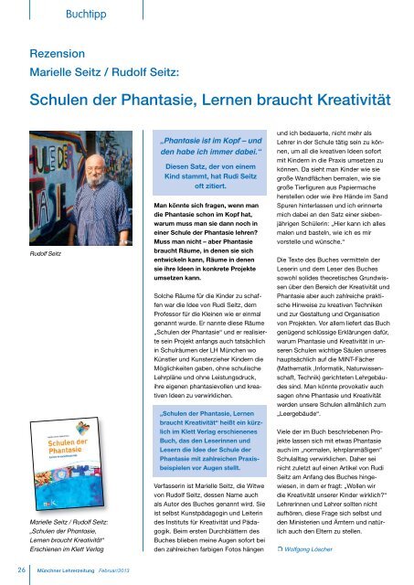 MÃ¼nchner Lehrerzeitung, Ausgabe 1, 2013 - BLLV