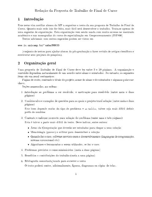 Redaa C Ao Da Proposta De Trabalho De Final De Curso 1 Introduwy