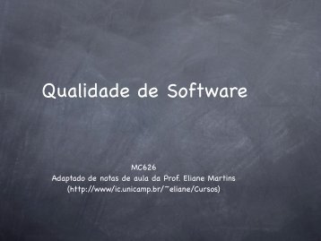 Qualidade de Software - Unicamp