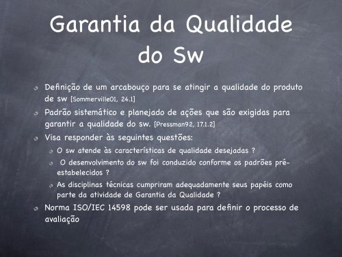 Qualidade de Software - Unicamp