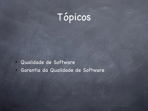 Qualidade de Software - Unicamp