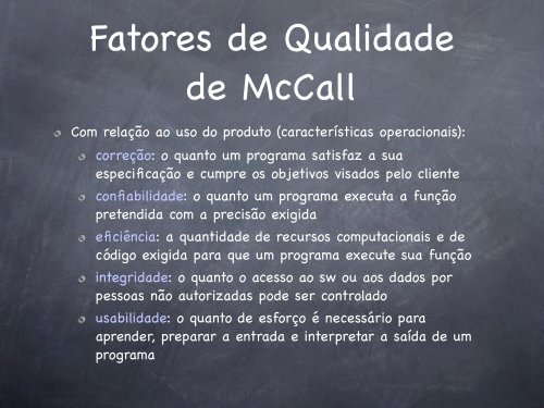 Qualidade de Software - Unicamp