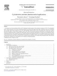 Cyclodextrins and their pharmaceutical applications - C.T.F.