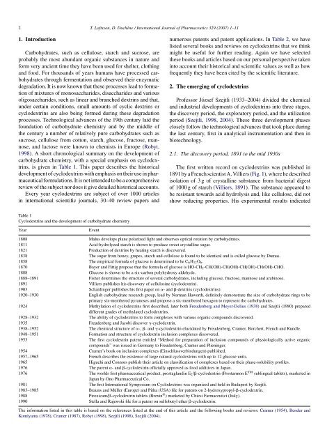 Cyclodextrins and their pharmaceutical applications - C.T.F.