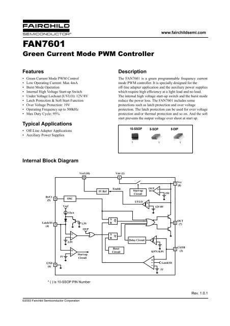 FAN7601 Integrierte Schaltung Green Current Mode PWM Controller inkl IC Fassung 