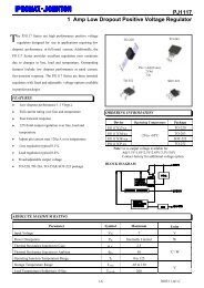 PJ1117 1 Amp Low Dropout Positive Voltage Regulator