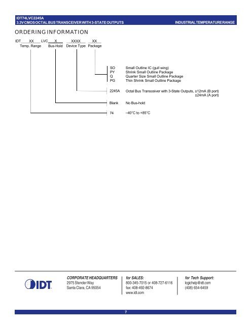 idt74lvc2245a 3.3v cmos octal bus transceiver with 3-state outputs ...