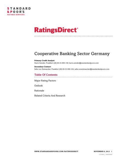 Cooperative Banking Sector Germany - Bundesverband der ...