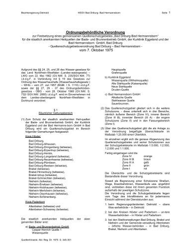 OrdnungsbehÃ¶rdliche Verordnung vom 7. Oktober 1975