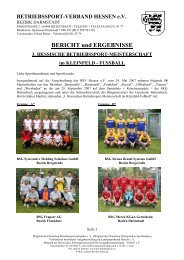 BERICHT und ERGEBNISSE - Betriebssport-Verband Hessen ev