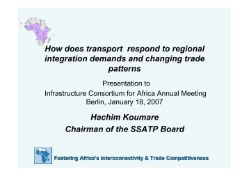 How does transport respond to regional integration demands and ...