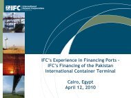 IFC's Financing of the Pakistan International Container Terminal