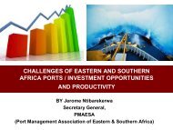 challenges of eastern and southern africa ports / investment ...