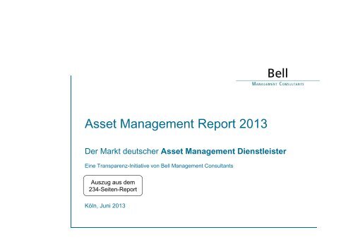 AM-Report 2013 - Bell Management Consultants