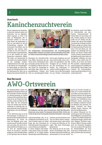 Kaninchenzuchtverein AWO-Ortsverein - Mein Verein