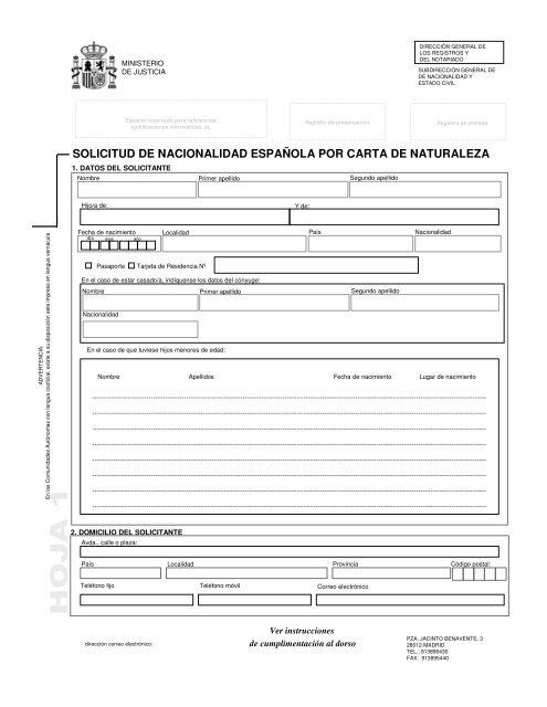Solicitud De Nacionalidad Espaa Ola Por Carta De Naturaleza