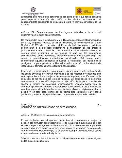 Borrador de reglamento de la Ley OrgÃ¡nica 4/2000, de 11 de enero ...