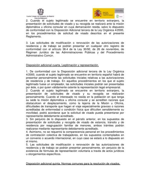 Borrador de reglamento de la Ley OrgÃ¡nica 4/2000, de 11 de enero ...