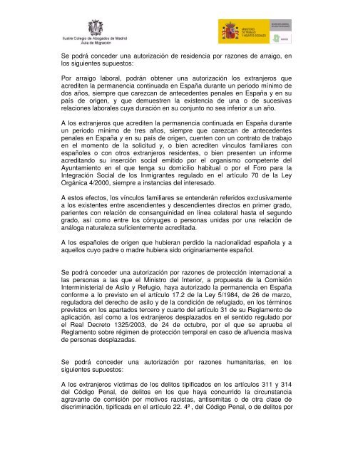 Borrador de reglamento de la Ley OrgÃ¡nica 4/2000, de 11 de enero ...