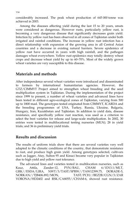 Meeting the Challenge of Yellow Rust in Cereal Crops - ICARDA