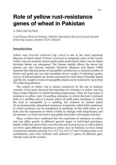 Meeting the Challenge of Yellow Rust in Cereal Crops - ICARDA