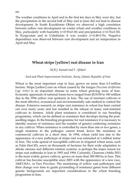 Meeting the Challenge of Yellow Rust in Cereal Crops - ICARDA