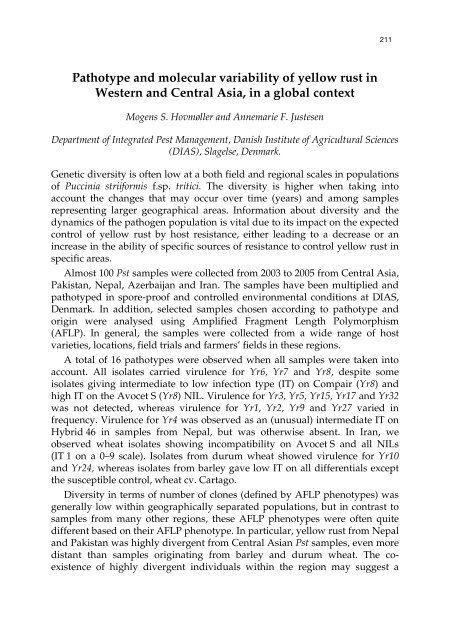 Meeting the Challenge of Yellow Rust in Cereal Crops - ICARDA