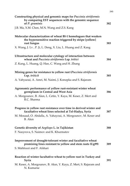 Meeting the Challenge of Yellow Rust in Cereal Crops - ICARDA