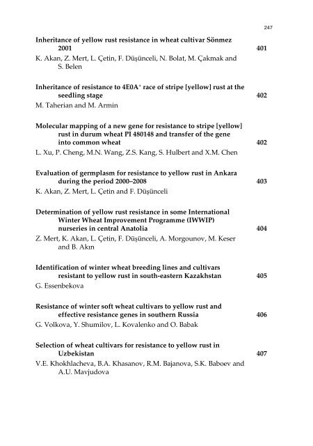 Meeting the Challenge of Yellow Rust in Cereal Crops - ICARDA