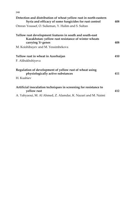 Meeting the Challenge of Yellow Rust in Cereal Crops - ICARDA