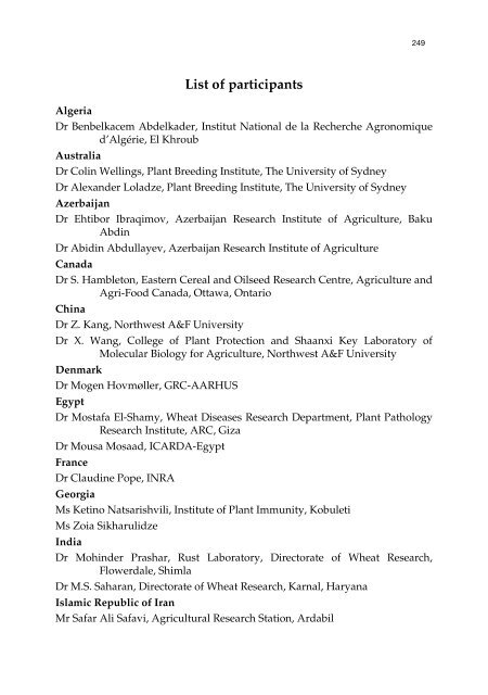 Meeting the Challenge of Yellow Rust in Cereal Crops - ICARDA